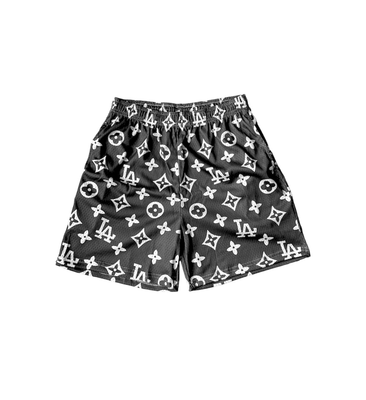BLACK LA MESH SHORTS