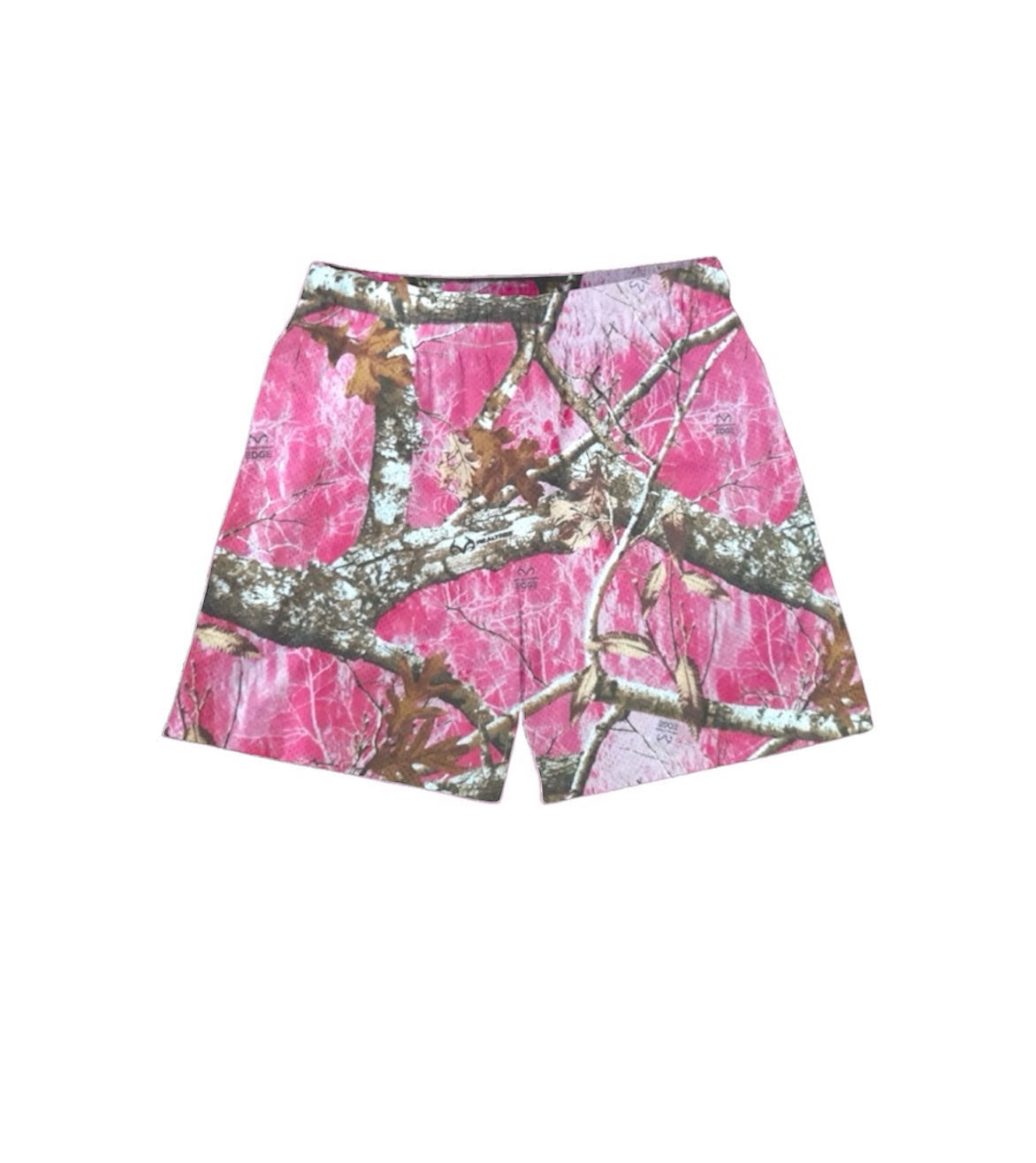 PINK TREE MESH SHORTS