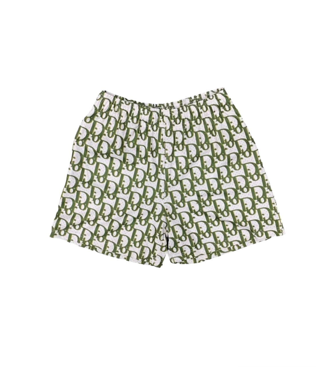 GREEN PRINT MESH SHORTS