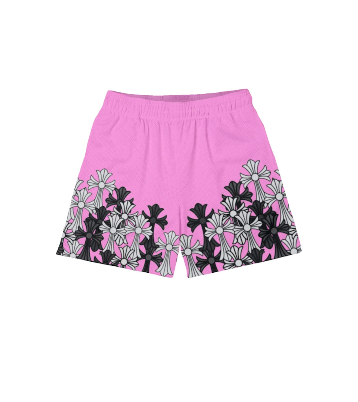 PINK CROSS MESH SHORTS
